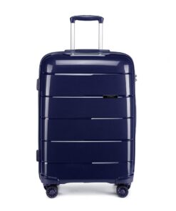 Kono Valise Rigide en Polypropylène Léger avec 4 Roulettes et Serrure TSA (Bleu Marine, M 65cm - 66L) Kono Valise Main