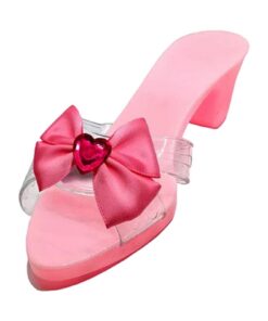 MagiDeal Chaussures de Princesse Talons Hauts pour Filles, Rose Noeud, pour Anniversaire de Déguisement, 1 Paire