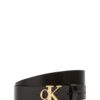 Calvin Klein Ceinture Femme Monogram Plaque Buckle Cuir 2,5 cm Élégante Haute Qualité Fashion Accessoire