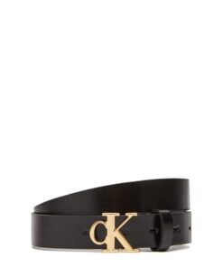 Calvin Klein Ceinture Femme Monogram Plaque Buckle Cuir 2,5 cm Élégante Haute Qualité Fashion Accessoire