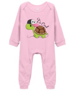 Tiansiaben Be Cool Turtle Combinaison Longues Manches Unisexe pour Enfants et Adultes