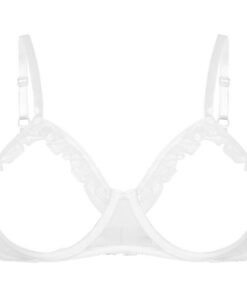 FEESHOW Soutien-Gorge Dentelle Redresse-Seins Femmes ClubwearSexy Brassière Dos Nu Barrieres
