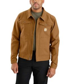 Carhartt Veste de travail imperméable et respirante en toile de canard, Coupe décontractée pour hommes – Rugged Flex 105