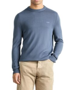 BOSS Hommes Pull en Laine Mélangée avec Logo Brodé pour Hommes en OccasionFORMELLEBOSS Hommes Pull Regular MI-2023 avec