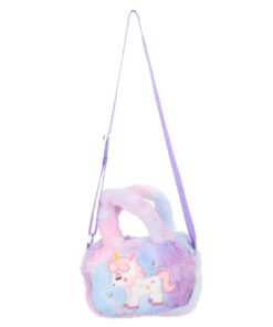 Sac Peluche Licorne Élégant à Main pour Filles en Dessin Animé