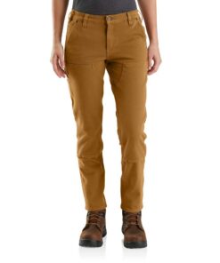 Carhartt Pantalon Utilitaire Femme Stretch Twill Double Face 100% Coton Elastique Travail Sécurité