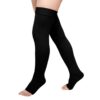 PUTUO Bas de Contention Cuisse Femme Grands Tailles Homme - Compression Médicale Ouverts aux Orteils Bande Antidérapant