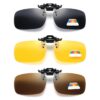 HAMKU 3 Pièces Lunettes de Soleil Clip-On Polarizées UV400 pour Homme/Femme Anti-Éblouissement Protection Oculaire 100%