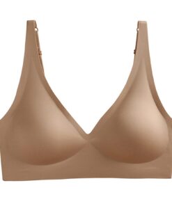 Vhersily Amaframe femme soutien-gorge Push Up sans armatures, sans couture, pour dormir, bretelles réglables, support co