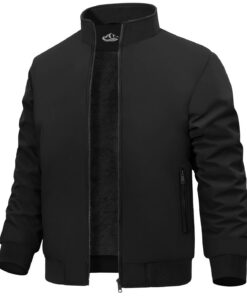 Lyon Blouson Bombers Homme D'Hiver Veste Polaire Imperméable mi Saison Thermique Coupe Vent Aviateur Militaire Doublure