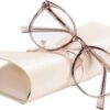 FONHCOO Lunettes Anti Lumière Bleue TR90 Ultra-légère Repos Verres Transparent Unisexe Écran Protection UV