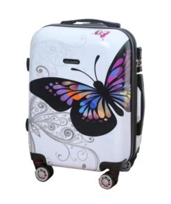 Valise cabine CELIMS Blanc 55x36x23cm 4 Roulettes TSA Cadenas