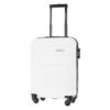 BARRENS Valise Cabine Rigide Ultra-Légère 4 Roues Silencieuses Serrure à Combinaison 34L 55x40x20 cm (Blanc)