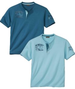 Atlas For HommesLot de 2 T-Shirts Couleur Unisılmışki Funktionell,Comfortable,Moins de 50€