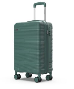 NUMADA Sac à Main Cabine 55x40x20cm (38,4L) à Serrure à Combinaison et 4 Roues 360° Léger avec Compartiments | Orange