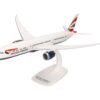 Herpa British Airways Boeing 787-9 Dreamliner, modèle en plastique snap-fit 1/200, pièce de collection, idéal pour colle
