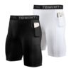 Towintec Shorts de Compression pour Hommes à Séchage Rapide et Respirant avec Poches pour Téléphone Fitness et Running C