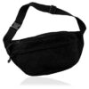 Sac GGUFAY Banane Velours Cotelé pour Femme - Polyvalent pour Faire du Shopping et Voyager avec Sangle Réglable - Noir