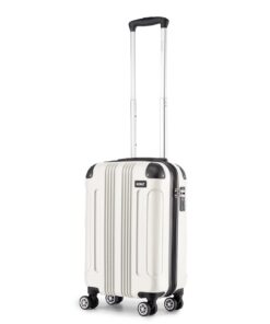 Kono Bagage Cabine Rigide 55x35x20cm 4 Roulettes Legere pour Voyage en Avion (Beige)