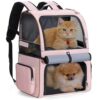 Lekesky Sac de transport double pour 2 chats, sac à dos adapté pour animaux de compagnie, sac robuste pour 2 petits chat
