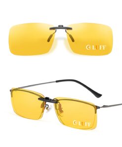LUFF Lunettes de conduite de nuit Clip On | Protection anti-éblouissement polarisée pour tous | Vision améliorée et sûre
