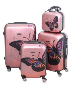 VALISE CELIMS SET VALISIERE CABINE MÉDIA GRANDE Vanity ROSE GOLD 55/65/75CM Polycarbonate 4 Roulettes TSA Cadenas Rose G