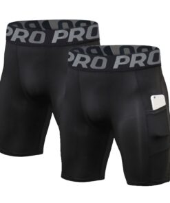 LANBAOSI Shorts de compression homme pour running rapide séchage collants courts gym vélo cyclisme