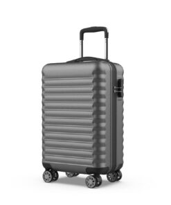 Valise Cabine NUMADA Upfly ABS Gris 20' Rigide et Légère | Fermeture à Combinaison 360° & 4 Roulettes Doubles | Intérieu