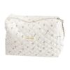 Trousse de Toilette Matelassée Starnearby Femme en Coton Doux, Pochette de Maquillage Fleurie, Pochette Matelassée pour