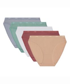 Les Pockets Ecodim | Lot de 5 Culottes Femme Coton & Élasthanne Ceinture Confort Multicolores Invisibles Sous les Vêteme