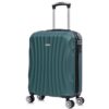 RAYKONG Valise de VoyageABS Légère 20 Pouces Vert 55x40x20cm RK03 44L