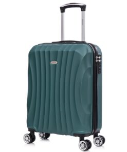 RAYKONG Valise de VoyageABS Légère 20 Pouces Vert 55x40x20cm RK03 44L