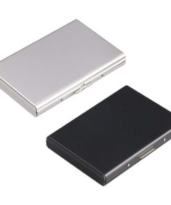 Vicloon Porte-Carte de Crédit Visite Métallique - Protection contre le RFID, Style Cool, 6 Slots pour Vos Cartes de Créd