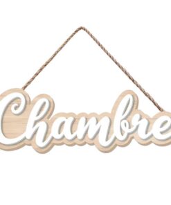 Plaque de porte rétro en bois pour chambre tendance avec design vintage 12x20cm | Decorations murales pour chambre