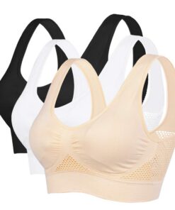 Soutien-gorge Litthing Quotidien Doux Femmes Large BretellesSans Couture Sommeil Respirant Rembourré Dos Nu pour Yoga Pl