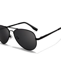 LOJUDI Lunettes de soleil enfant polarisées aviateur régulables cadre métallique protection UV400 6-15 ans