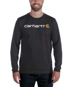 Carhartt 103841 T-shirt de travail en coton à manches longues pour homme avec logo et graphisme block