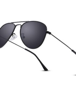 Lunettes de Soleil pour Enfants LOJUDI - Polarisation UV400 Cadre Métallique pour Garçons et Filles 4-12 Ans