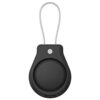 Coque Wanme Compatible Airtag Noir - Protection Rigide avec Cordon Sécurité pour Objets de Valeur
