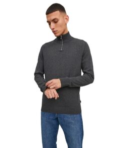 JACK & JONES Pull-Over à Moitié Zip Noos Sweatshirt pour Homme - Chaussant et Confortable pour l'Hiver - En Maille Stret
