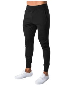 Pantalon de survêtement stretch slim fit pour homme - fitness et entraînement - tissu fin et confortable