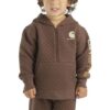 Carhartt Sweatshirt longues manches zippées au milieu Enfant Élément thermal pour l'hiver 100% coton M-S