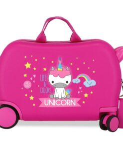 Roll Road Little Me Unicorn Rigide Valise pour Enfant Rose