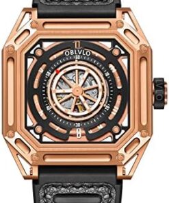 OBLVLO Montre Sport Homme Automatique Lumineuse Étanche AK-S-PBB