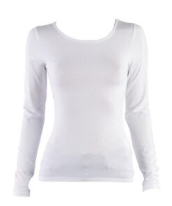 Charmoni Pull sous Pull Femme Blanc - Léger et Extensible - Taille Unique - T42
