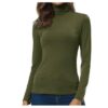 Charmoni Top Femme Pull Sous Pull Léger et Extensible Coupe Classique Grande Taille Unique T 40 T 42