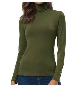 Charmoni Top Femme Pull Sous Pull Léger et Extensible Coupe Classique Grande Taille Unique T 40 T 42
