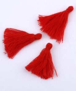 WANM Mini Fil De Coton Gland Bijoux Accessoires Pour Bricolage Et Couture 100 Pièces 3 Cm Frange Pendentif Bracelet Arti