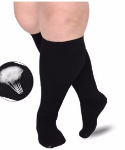 Chaussettes de compression Grande Taille XL-7XL pour Femmes et Hommes - Mollet Large, Soutien médical pour Varices, Vol