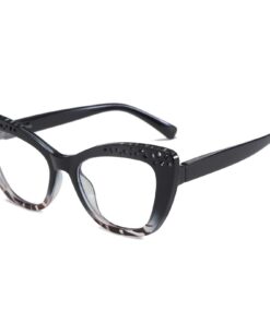 LJCZKA Lunettes Anti Lumiere Bleue pour Femme, Rétro Style Bloquant la Lumière Bleue pour Femmes, Texing, Jeux, TV et Or